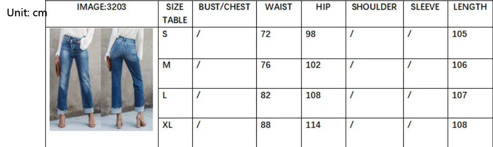 Women's Fashion Individual Casual Loose Jeans - VAleG