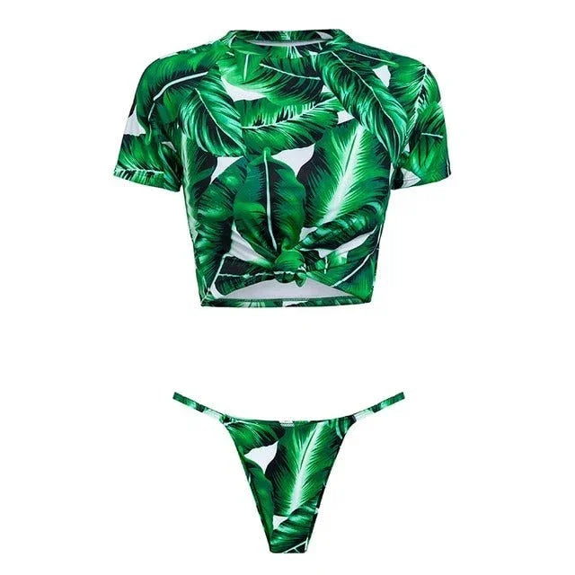 Knotted split swimsuit - VAleG
