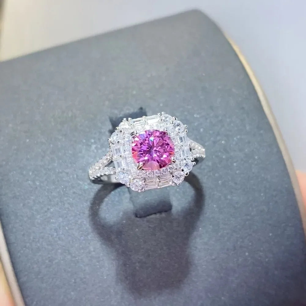1 Carat Moissanite Zircon 925 Sterling Silver Ring - VAleG