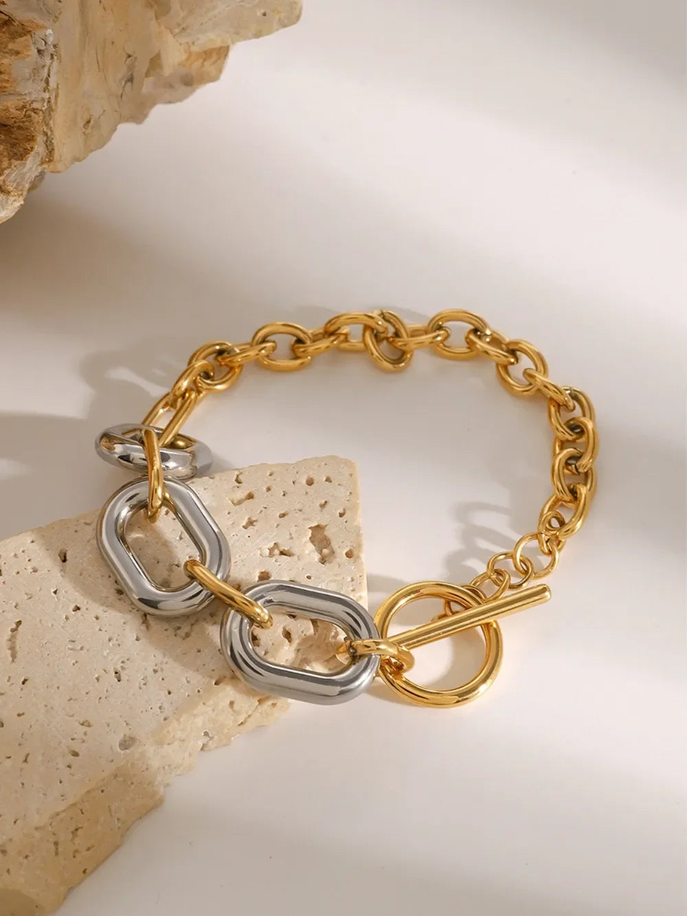 18K Gold-Plated Stainless Steel Chain Bracelet - VAleG