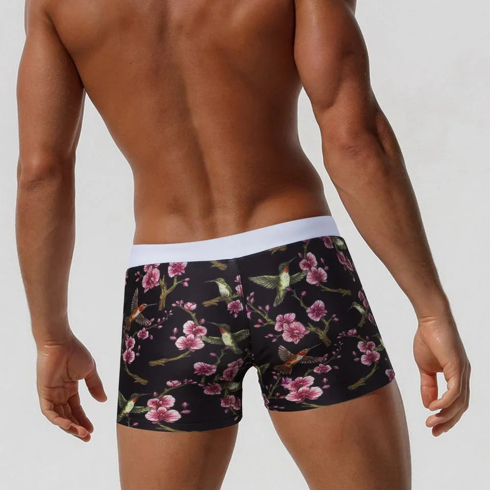 Double pocket swim trunks men's swimming trunks men's swimming trunks explosions beach swimwear - VAleG