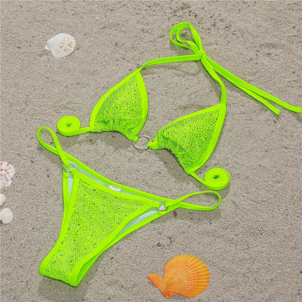 New Sexy Bikini Diamond-Studded Female Swimsuit Split Swimsuit - VAleG