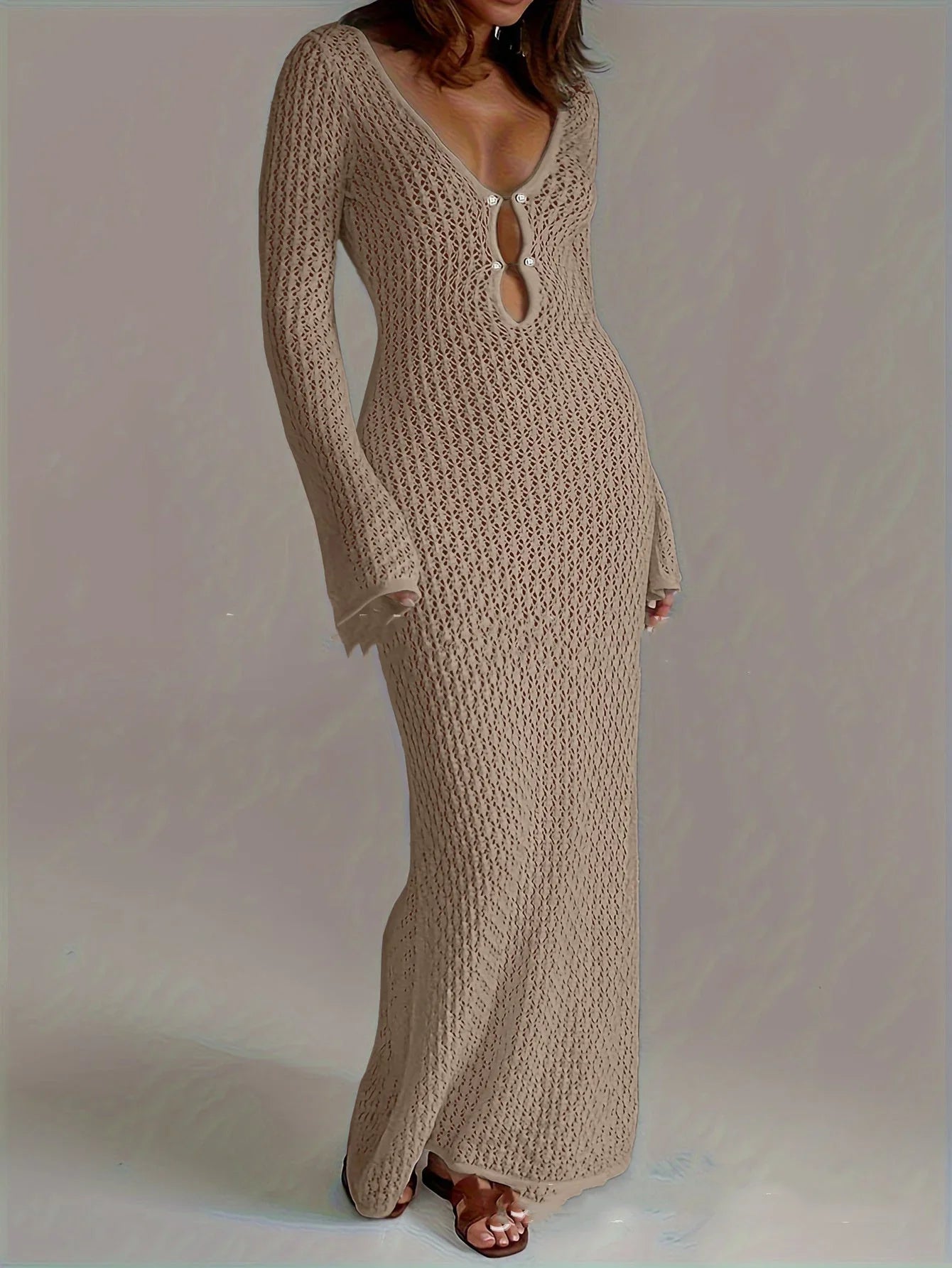 New Beach Dress Women's Solid Color - VAleG
