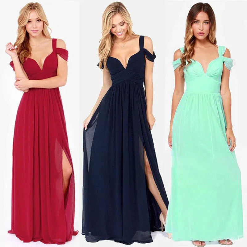 Long Floor Length Elegant Greek Style Pleated Dress - VAleG