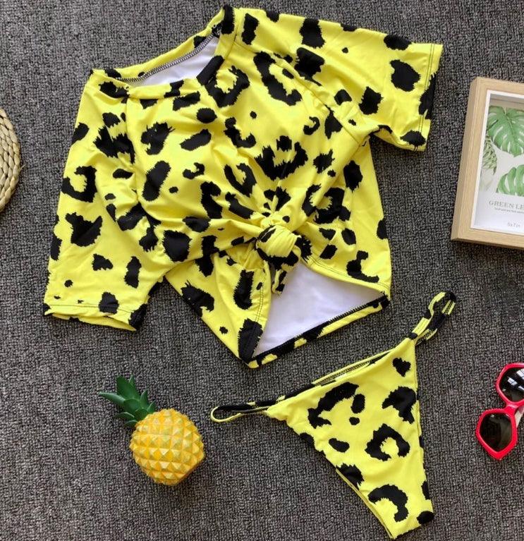 Knotted split swimsuit - VAleG
