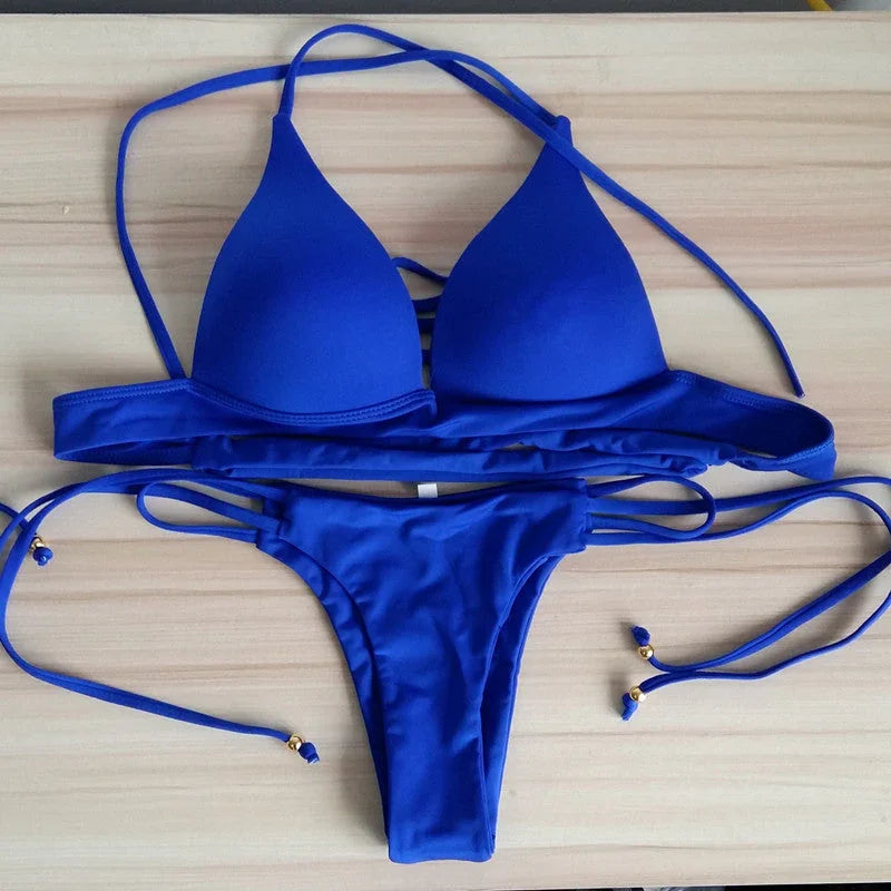 Strappy Split Swimsuit - VAleG