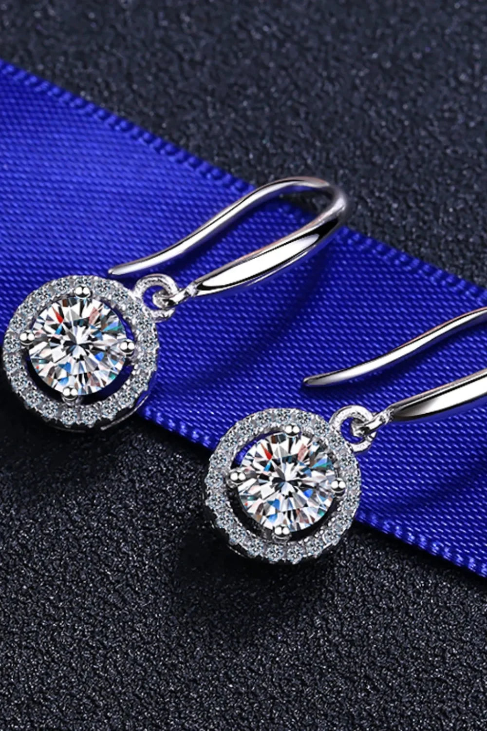 1 Carat Moissanite 925 Sterling Silver Drop Earrings - VAleG