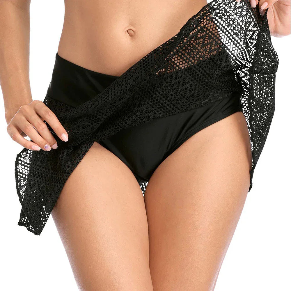 High-waisted mesh beach pants - VAleG