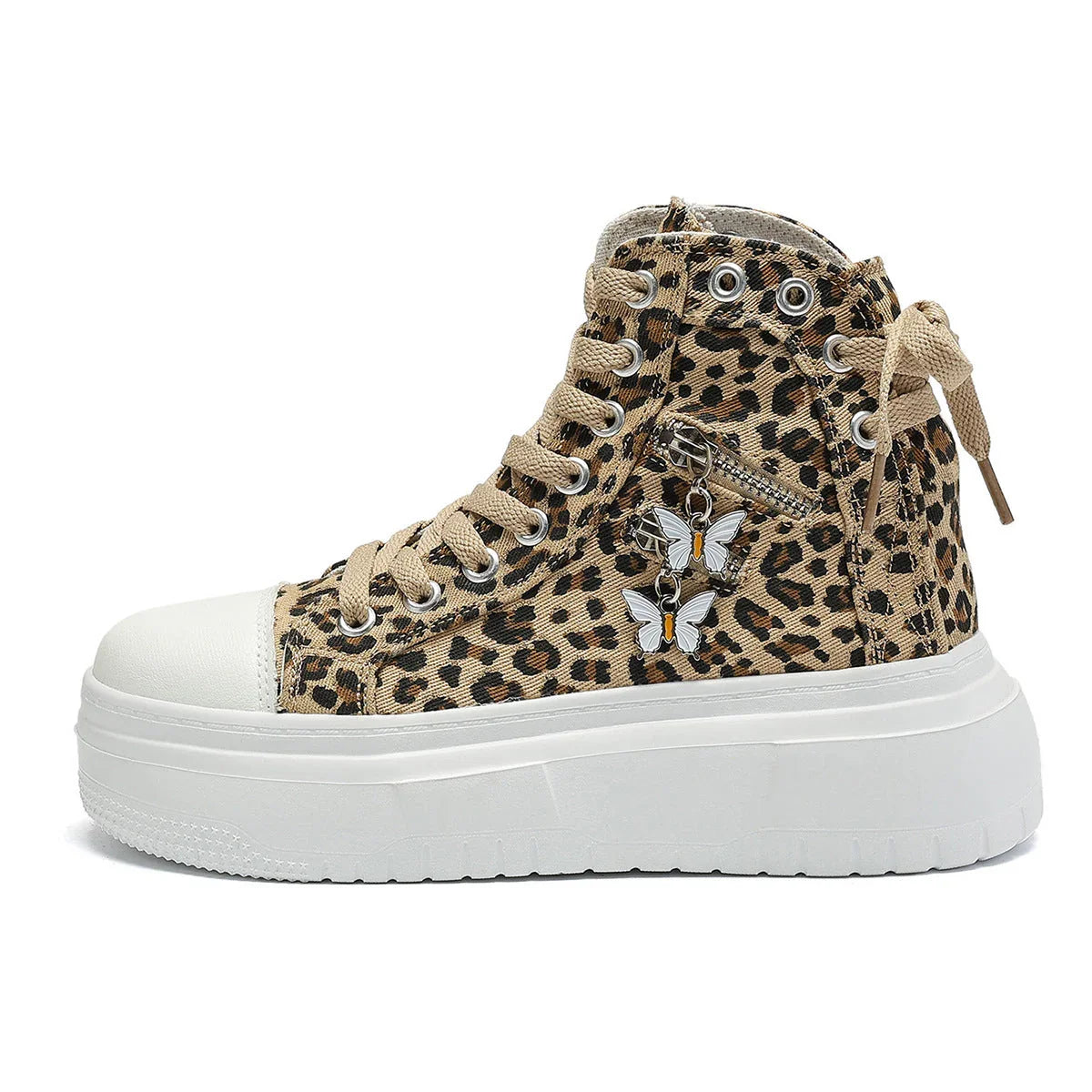 New Outdoor All-matching Butterfly Zipper Canvas Shoes - VAleG