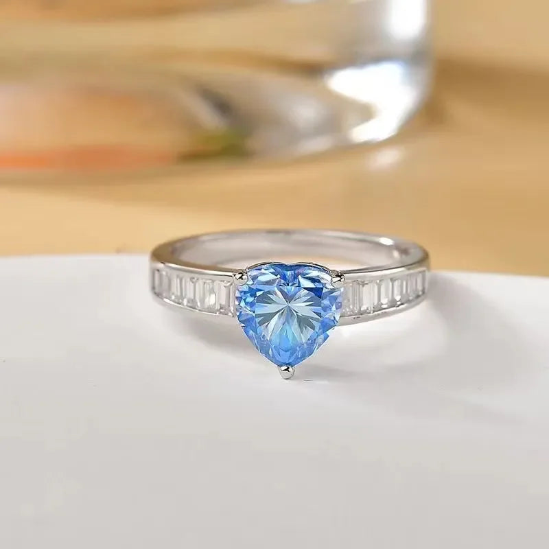 2 Carat Moissanite 925 Sterling Silver Ring - VAleG