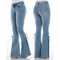 Ladies jeans mid-waisted denim trousers stretch jeans - VAleG
