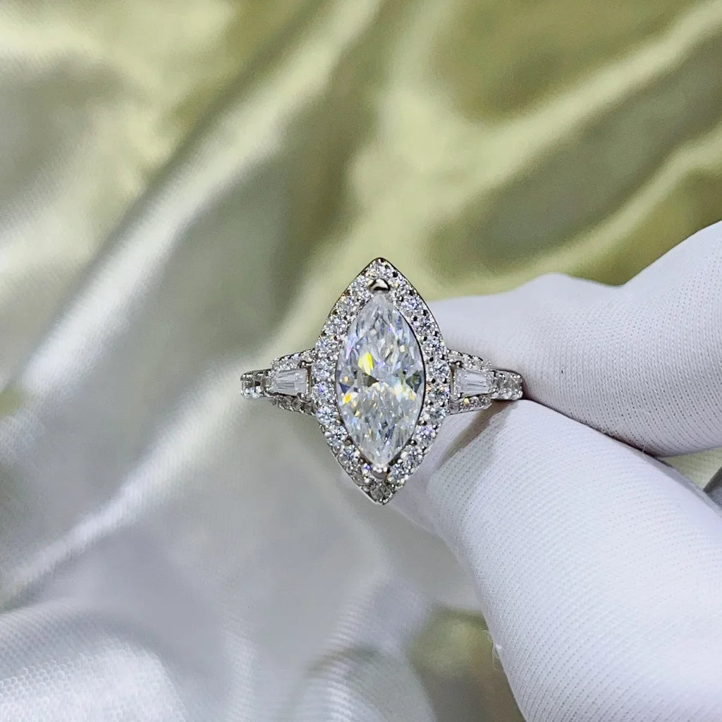 2 Carat Moissanite 925 Sterling Silver Ring - VAleG