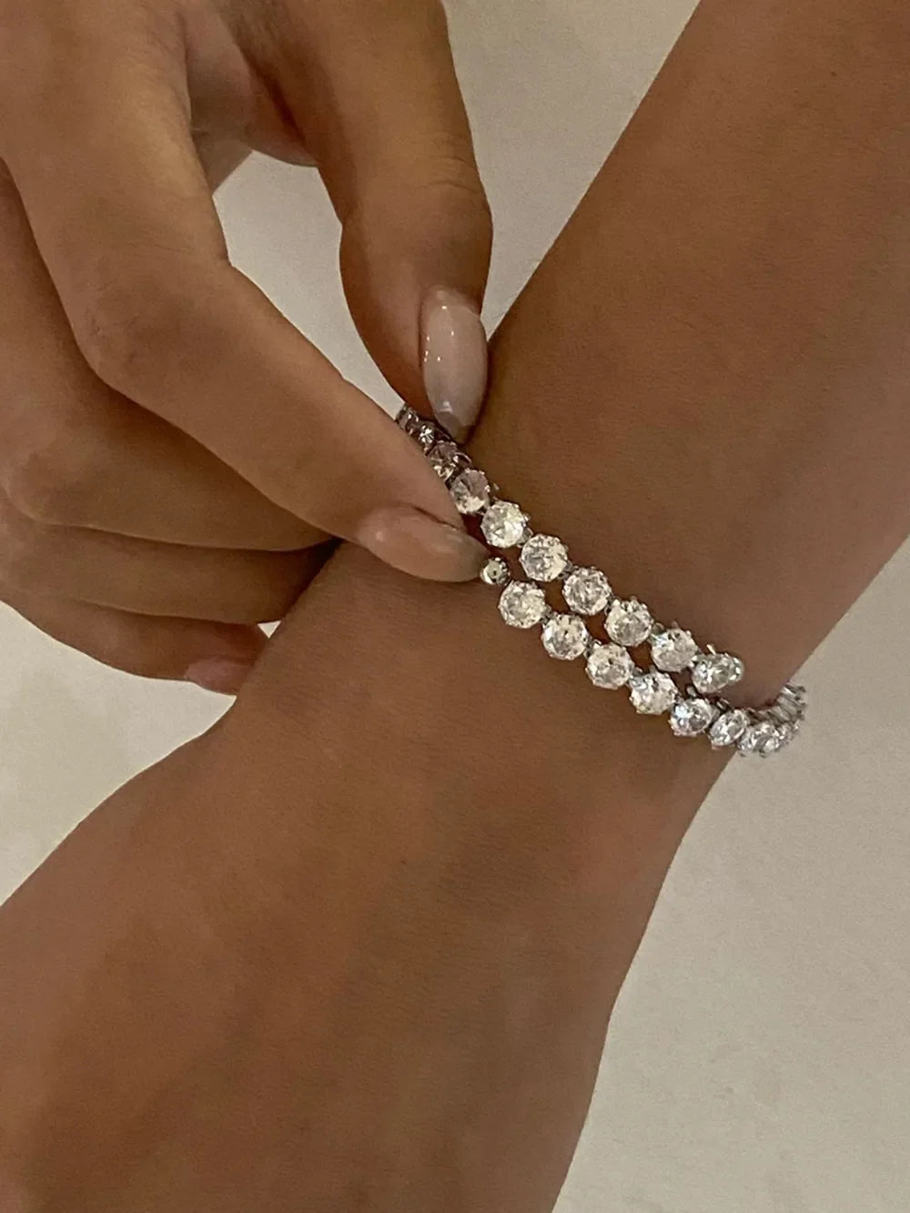 Stainless Steel Inlaid Zircon Bracelet - VAleG