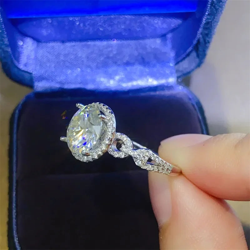 3 Carat 925 Sterling Silver Moissanite Ring - VAleG
