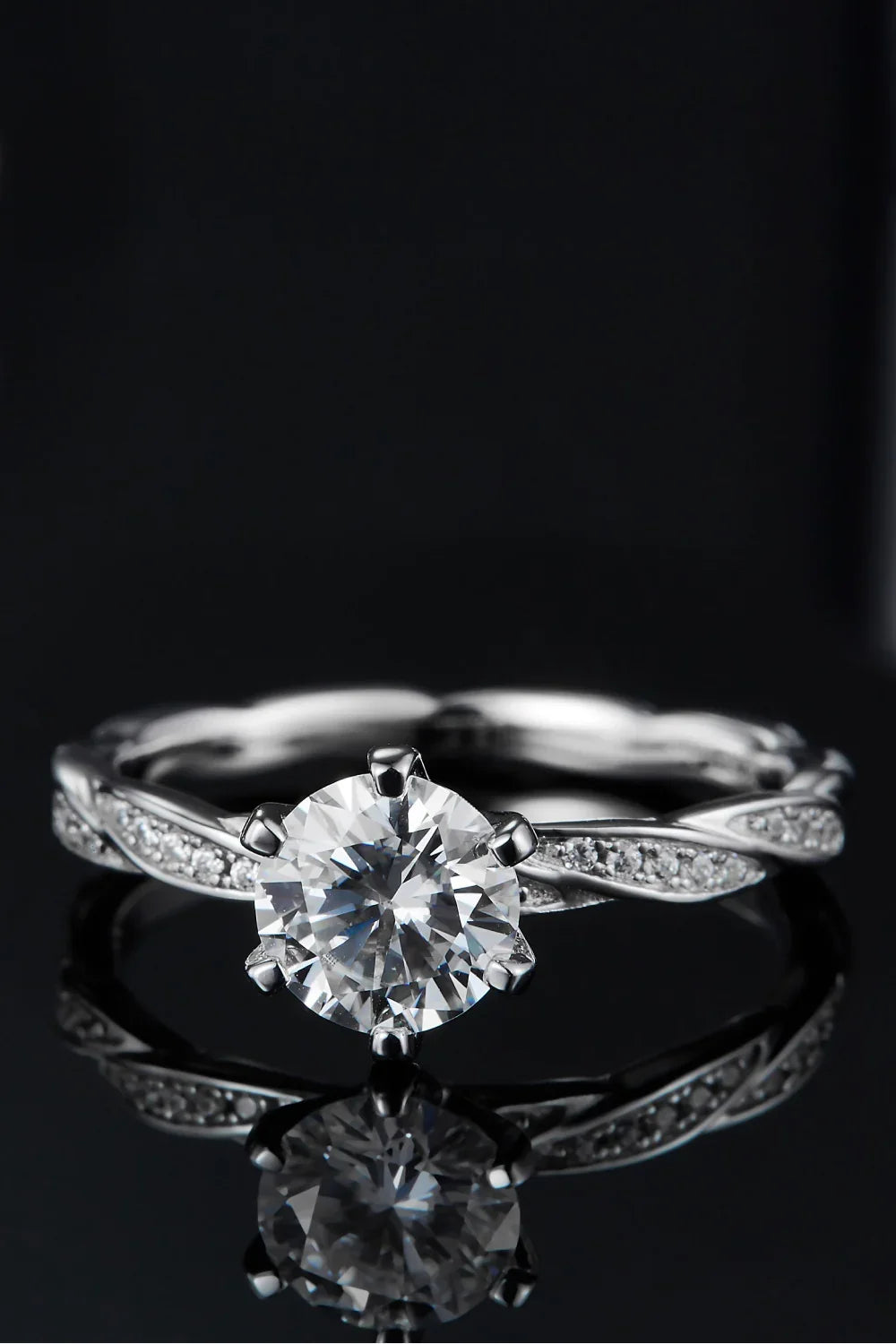 1 Carat Moissanite 925 Sterling Silver Ring - VAleG