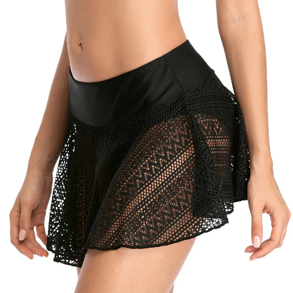 High-waisted mesh beach pants - VAleG