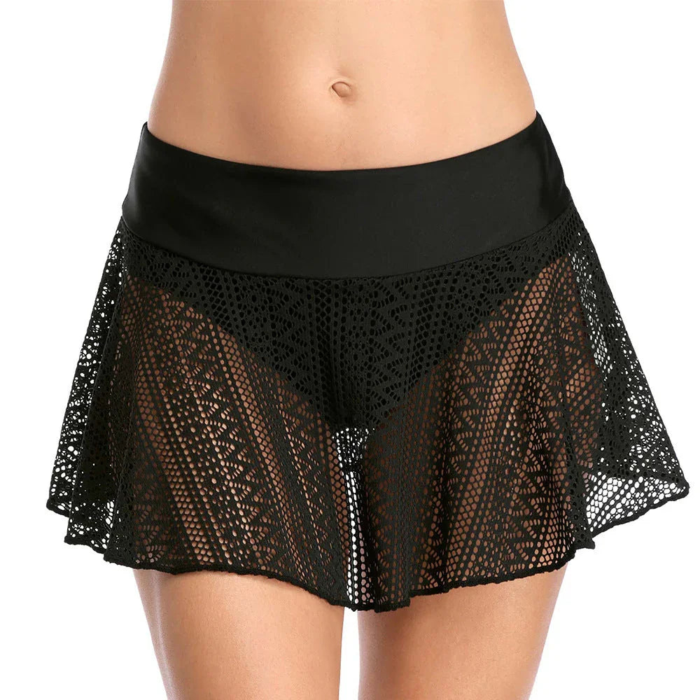 High-waisted mesh beach pants - VAleG