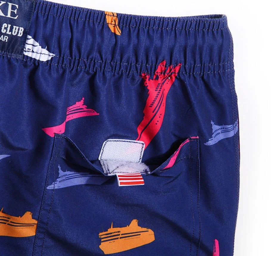 Men's Swimwear Quick-drying Boxer Swim Shorts - VAleG