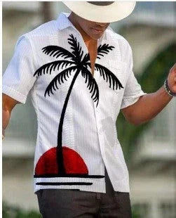 3D Summer Casual Printed Hawaiian Shirt Men Vacation Seaside Wear - VAleG