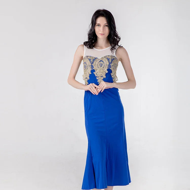 Hollow perspective bag hip fishtail skirt dress - VAleG