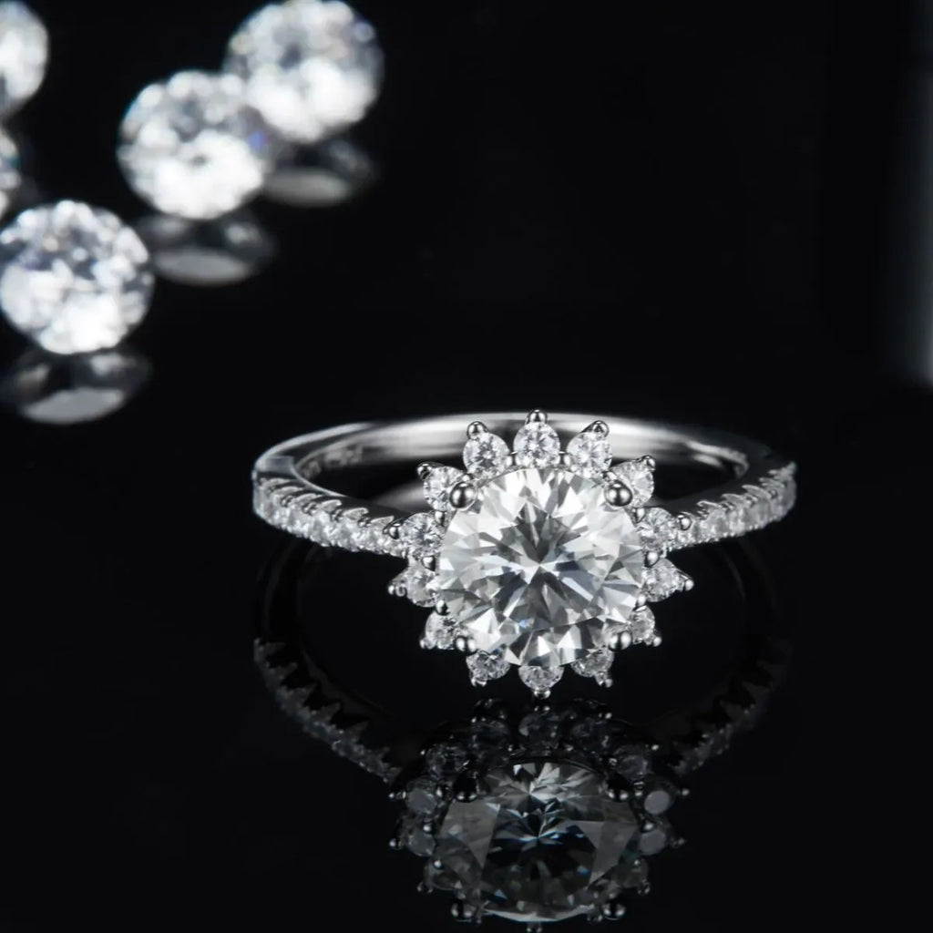 2 Carat Moissanite 925 Sterling Silver Ring - VAleG