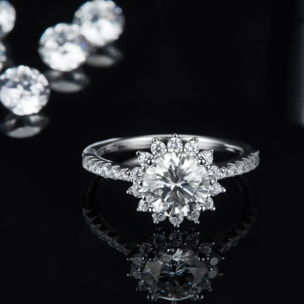2 Carat Moissanite 925 Sterling Silver Ring - VAleG