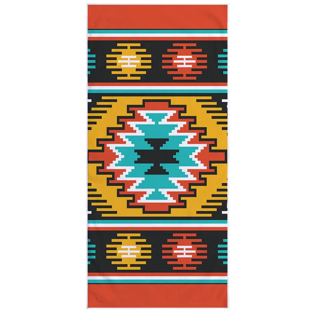 Microfiber Square Print Beach Towel - VAleG