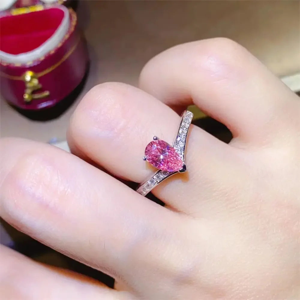 1 Carat Moissanite 925 Sterling Silver Ring - VAleG