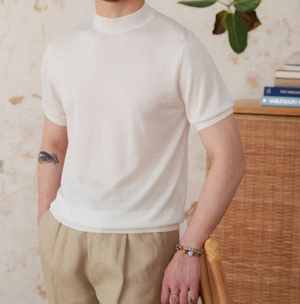 Slim Fit Small Round Neck Short Sleeve - VAleG