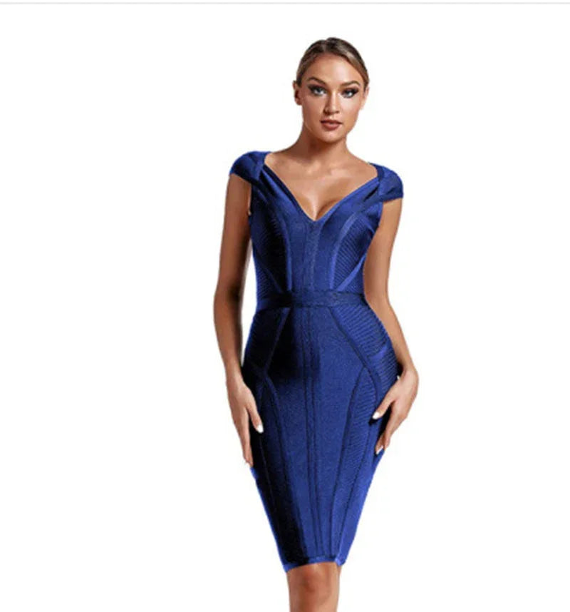 Bandage Dress Women Sexy Green Bodycon Evening dresses - VAleG