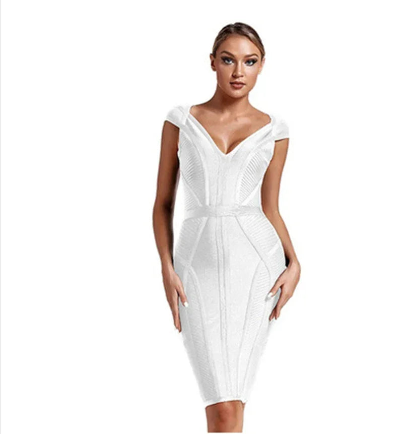 Bandage Dress Women Sexy Green Bodycon Evening dresses - VAleG