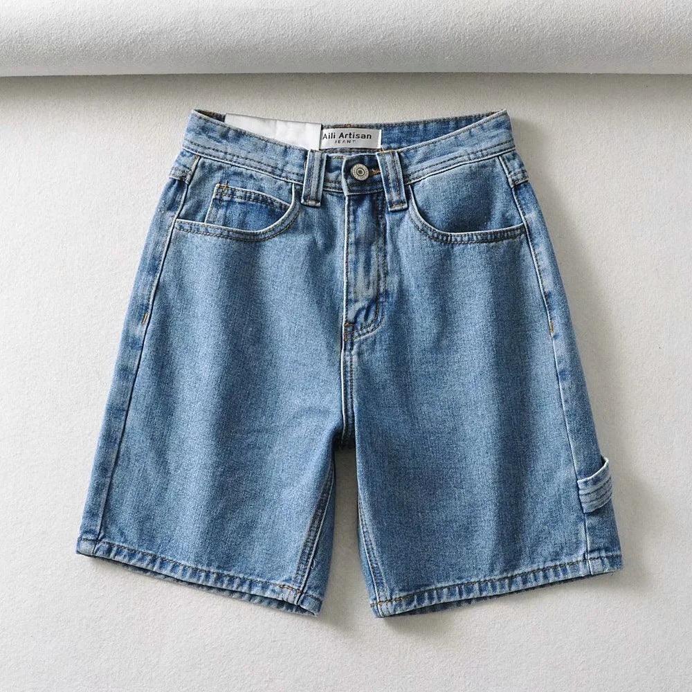 High Waist pant, Fashionable Tooling, Denim Pants - VAleG