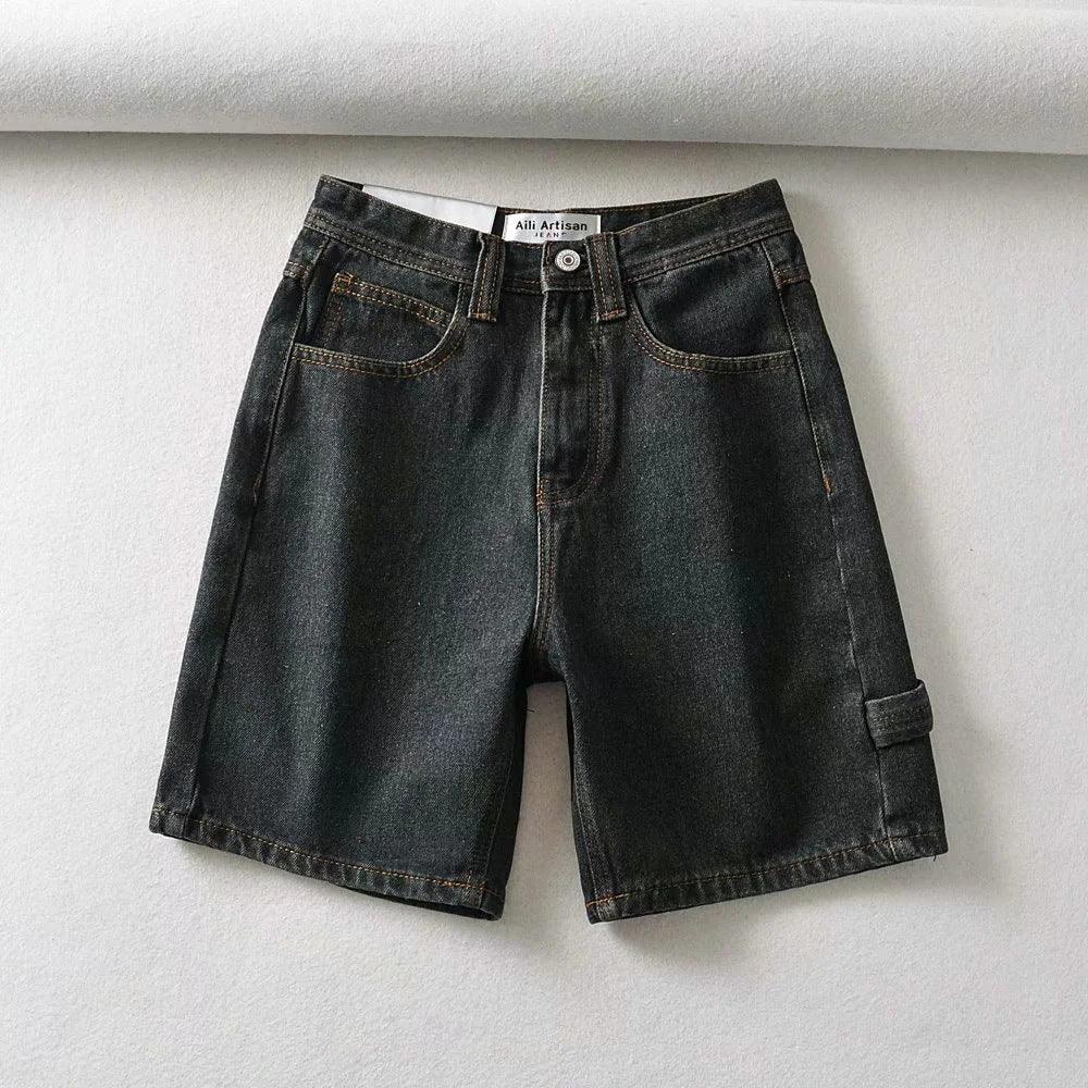 High Waist pant, Fashionable Tooling, Denim Pants - VAleG