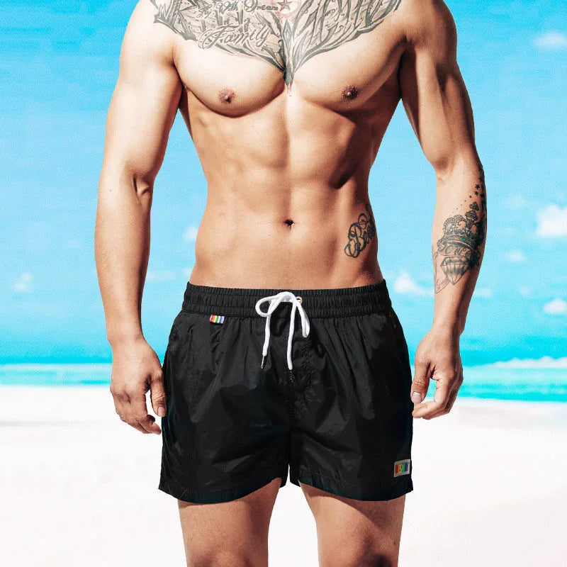 Beach Shorts Sports Loose Seaside Vacation Rainbow Swimming Shorts - VAleG