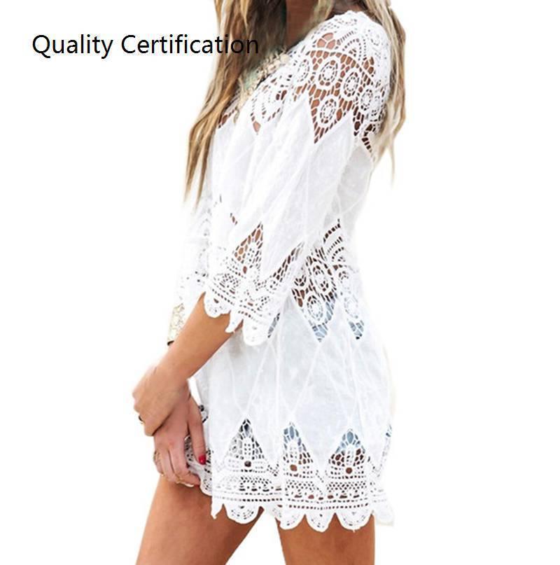 Tops Swimwear Summer Beach Dress White Beach Shirt 2 Styles - VAleG
