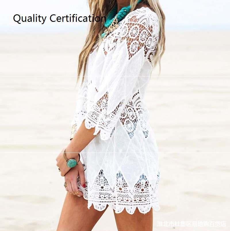 Tops Swimwear Summer Beach Dress White Beach Shirt 2 Styles - VAleG