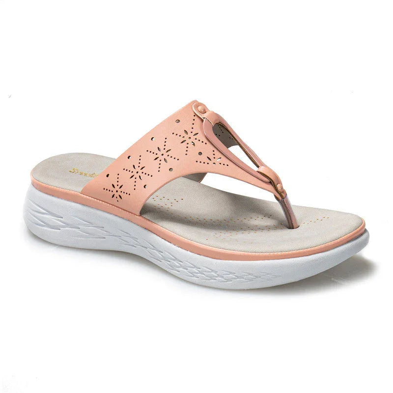 Flip-flops Women's Slope Heels Fashion Outer Wear Beach Flip Flops Beach Slippers - VAleG