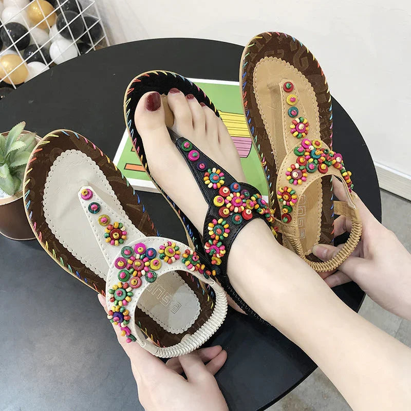 Sandals Women's Beaded Beach Shoes Women - VAleG