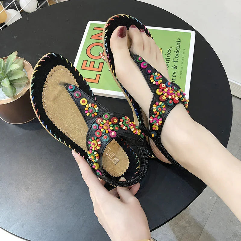 Sandals Women's Beaded Beach Shoes Women - VAleG