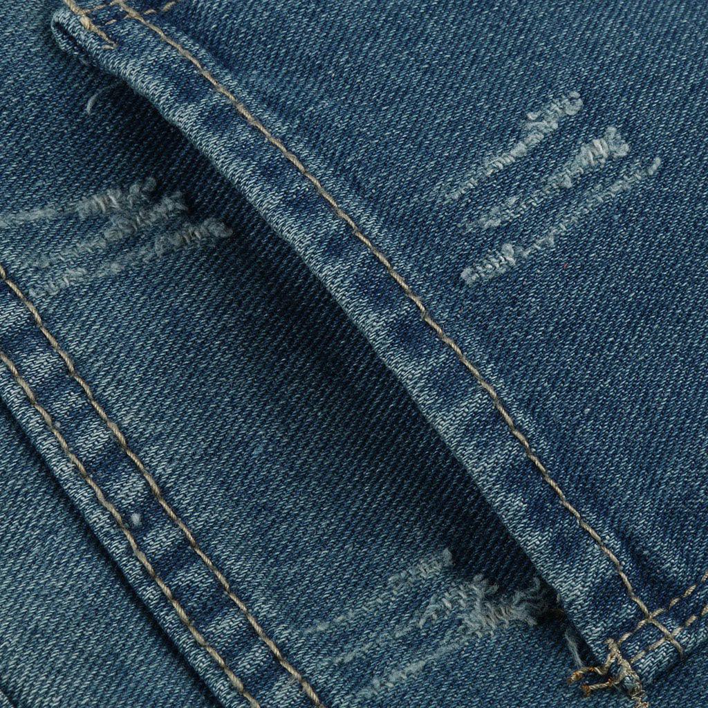 High Waist Ripped Washed Denim Shorts - VAleG