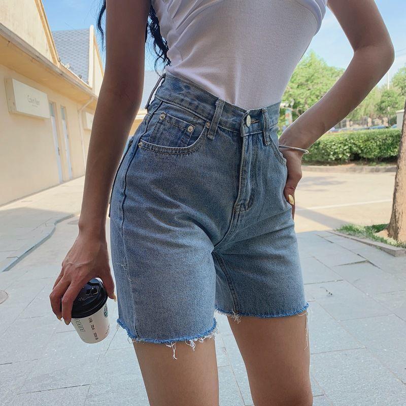High Waist Five-point Simple Retro Slim Riding Pants - VAleG