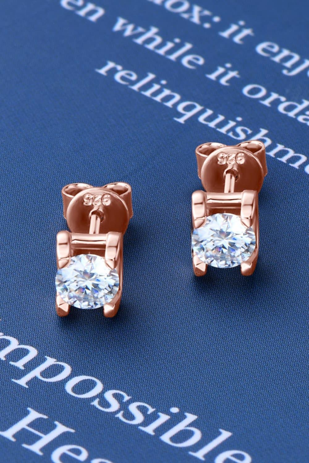 Moissanite 925 Sterling Silver Stud Earrings - VAleG