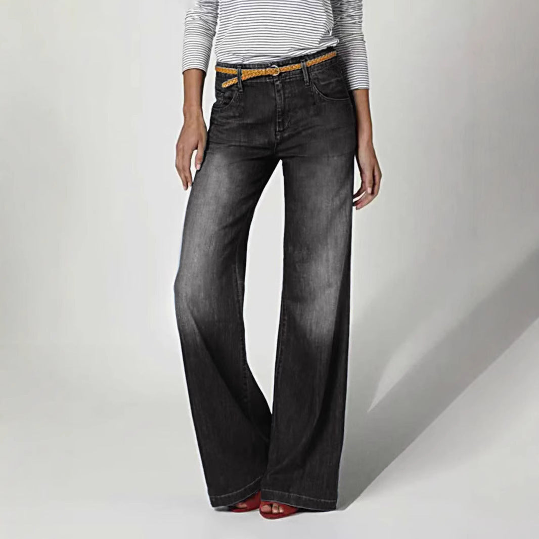 Jeans dritti larghi da donna