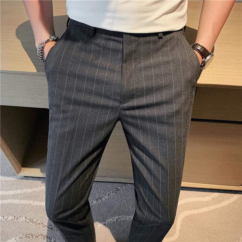 Thin Men's Slim Fit Suit Pants Fashion - VAleG