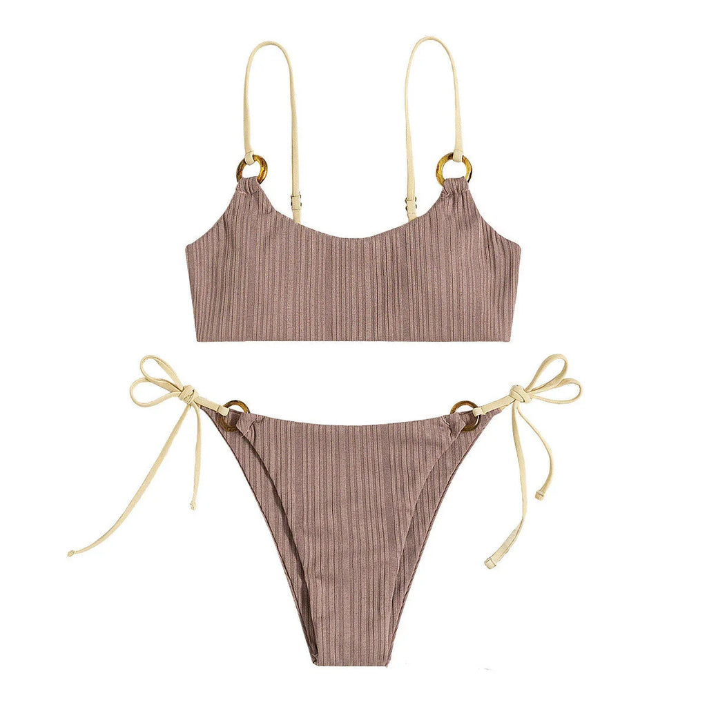 Swimsuit White Bra Banded Bikini I Swimsuit - VAleG