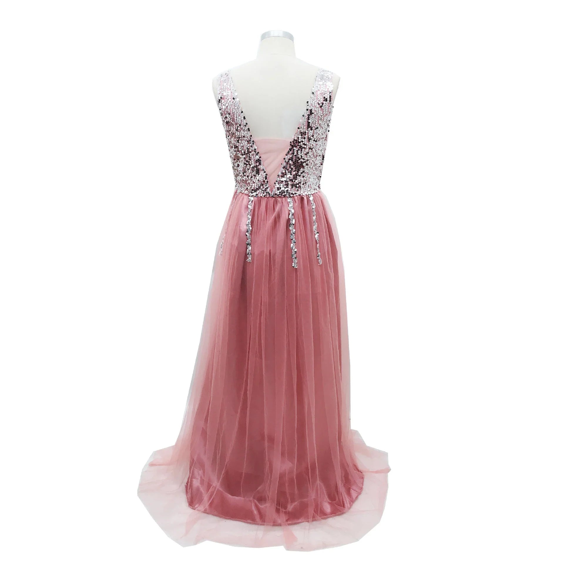 Sexy deep V gown dress - VAleG