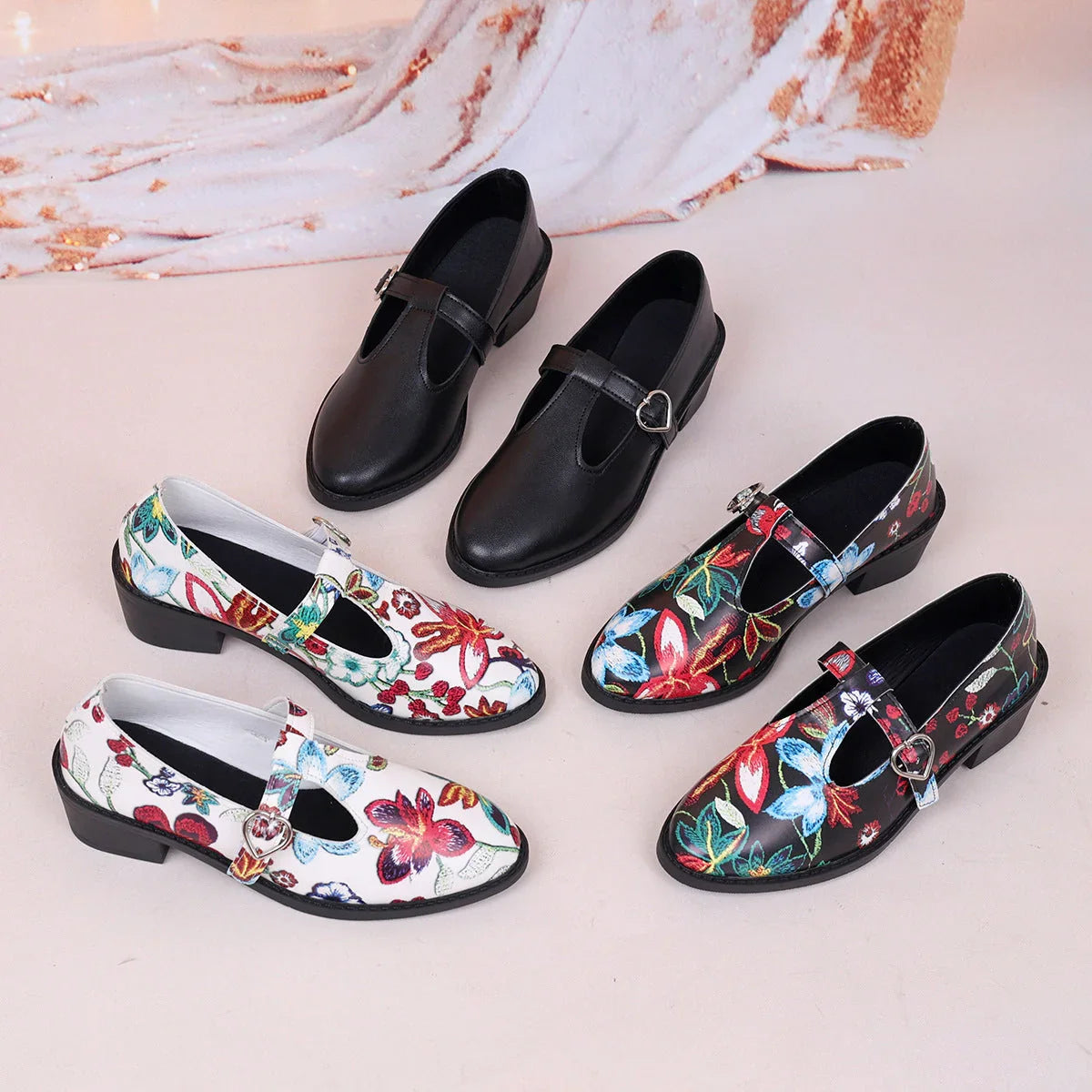 Women's Vintage Mary Jane Leather Shoes - VAleG