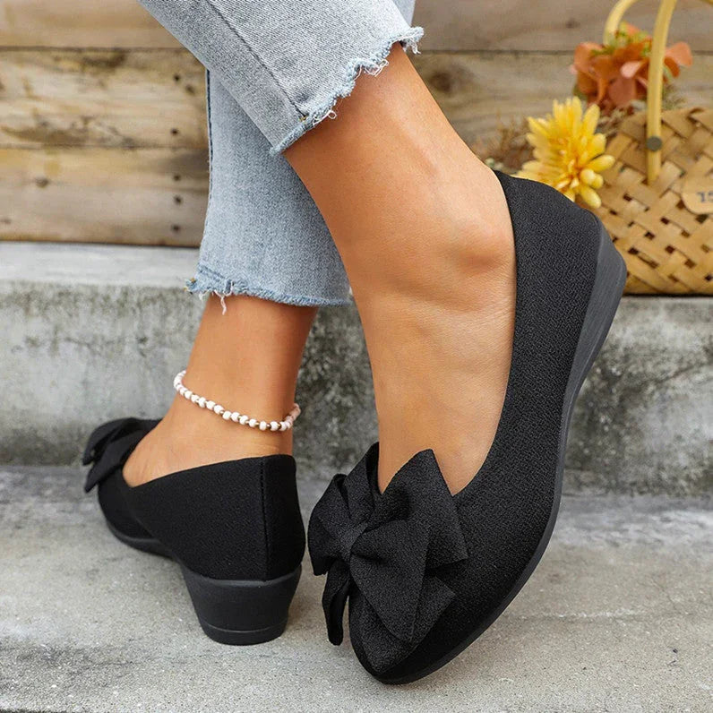 New Bowknot Flats Shoes Fashion Casual Round Toe Slip-on Shoes Loafers For Women - VAleG