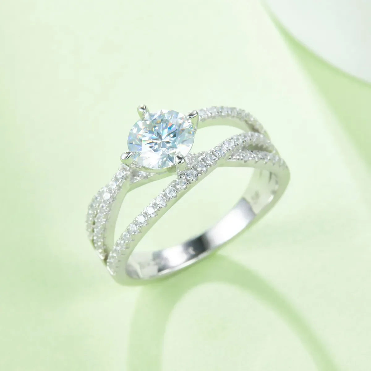 1 Carat Moissanite 925 Sterling Silver Ring - VAleG