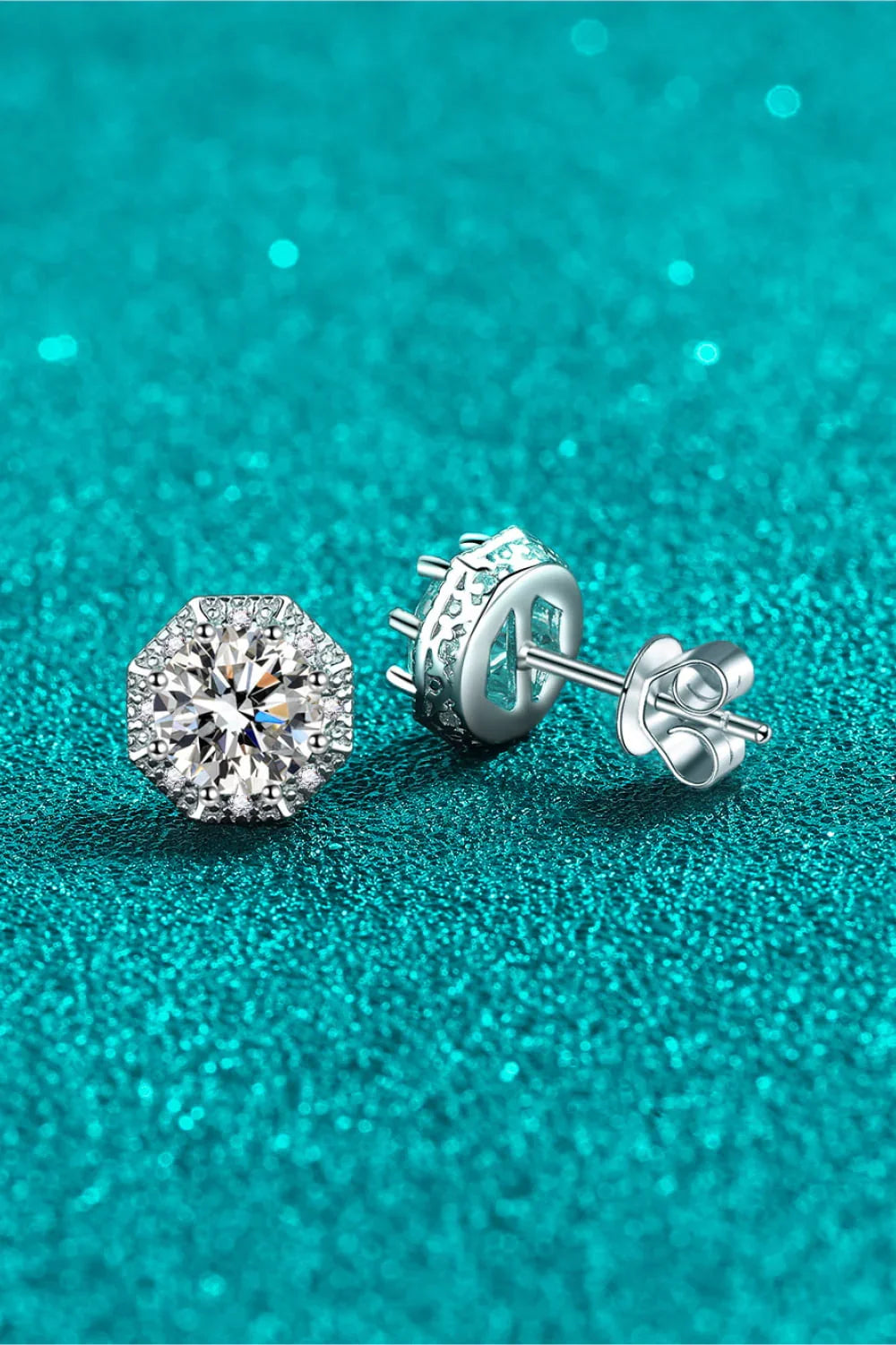 2 Carat Moissanite 925 Sterling Silver Stud Earrings - VAleG